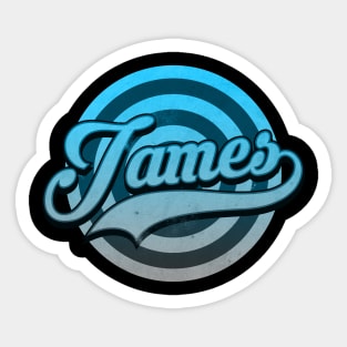 James Classic Name Sticker